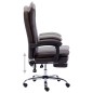 vidaXL Silla de oficina de cuero sintético marrón vidaXL Silla de oficina de cuero sintético marrón