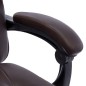 vidaXL Silla de oficina de cuero sintético marrón vidaXL Silla de oficina de cuero sintético marrón