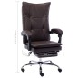 vidaXL Silla de oficina de cuero sintético marrón vidaXL Silla de oficina de cuero sintético marrón