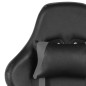 vidaXL Silla gaming giratoria PVC gris vidaXL Silla gaming giratoria PVC gris