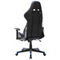 vidaXL Silla de gaming con reposapiés cuero sintético negro y azul vidaXL Silla de gaming con reposapiés cuero sintético negro y azul