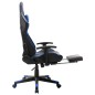 vidaXL Silla de gaming con reposapiés cuero sintético negro y azul vidaXL Silla de gaming con reposapiés cuero sintético negro y azul