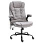 vidaXL Silla de oficina de masaje piel de ante sintética gris claro vidaXL Silla de oficina de masaje piel de ante sintética gris claro