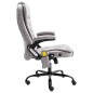 vidaXL Silla de oficina de masaje piel de ante sintética gris claro vidaXL Silla de oficina de masaje piel de ante sintética gris claro