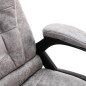 vidaXL Silla de oficina de masaje piel de ante sintética gris claro vidaXL Silla de oficina de masaje piel de ante sintética gris claro