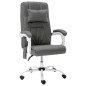 vidaXL Silla de oficina de masaje cuero sintético gris vidaXL Silla de oficina de masaje cuero sintético gris