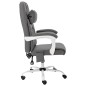 vidaXL Silla de oficina de masaje cuero sintético gris vidaXL Silla de oficina de masaje cuero sintético gris