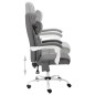 vidaXL Silla de oficina de masaje cuero sintético gris vidaXL Silla de oficina de masaje cuero sintético gris