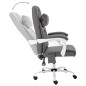 vidaXL Silla de oficina de masaje cuero sintético gris vidaXL Silla de oficina de masaje cuero sintético gris
