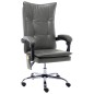 vidaXL Silla de oficina de masaje de cuero sintético gris antracita vidaXL Silla de oficina de masaje de cuero sintético gris antracita