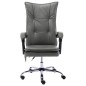 vidaXL Silla de oficina de masaje de cuero sintético gris antracita vidaXL Silla de oficina de masaje de cuero sintético gris antracita
