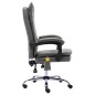 vidaXL Silla de oficina de masaje de cuero sintético gris antracita vidaXL Silla de oficina de masaje de cuero sintético gris antracita