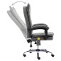 vidaXL Silla de oficina de masaje de cuero sintético gris antracita vidaXL Silla de oficina de masaje de cuero sintético gris antracita