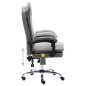 vidaXL Silla de oficina de masaje de cuero sintético gris antracita vidaXL Silla de oficina de masaje de cuero sintético gris antracita