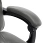 vidaXL Silla de oficina de masaje de cuero sintético gris antracita vidaXL Silla de oficina de masaje de cuero sintético gris antracita