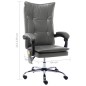 vidaXL Silla de oficina de masaje de cuero sintético gris antracita vidaXL Silla de oficina de masaje de cuero sintético gris antracita