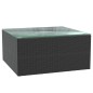 vidaXL Set de muebles de jardín y cojines 7 pzas ratán sintético negro vidaXL Set de muebles de jardín y cojines 7 pzas ratán sintético negro