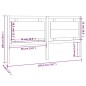 vidaXL Cabecero de cama madera maciza de pino 185,5x4x100 cm