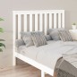 vidaXL Cabecero de cama madera maciza de pino blanco 141x6x101 cm vidaXL Cabecero de cama madera maciza de pino blanco 141x6x101 cm