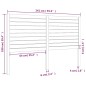 vidaXL Cabecero de cama madera maciza de pino 141x4x100 cm vidaXL Cabecero de cama madera maciza de pino 141x4x100 cm