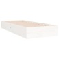 vidaXL Estructura de cama individual madera maciza blanca 90x190 cm vidaXL Estructura de cama individual madera maciza blanca 90x190 cm