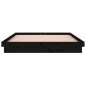 vidaXL Estructura de cama con LED madera maciza negro 140x190 cm vidaXL Estructura de cama con LED madera maciza negro 140x190 cm