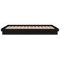 vidaXL Estructura de cama con LED madera maciza negro 140x190 cm vidaXL Estructura de cama con LED madera maciza negro 140x190 cm