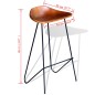 vidaXL Taburetes de cocina 2 unidades cuero auténtico negro y marrón vidaXL Taburetes de cocina 2 unidades cuero auténtico negro y marrón