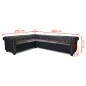 vidaXL Sofá de esquina Chesterfield 6 plazas cuero artificial negro vidaXL Sofá de esquina Chesterfield 6 plazas cuero artificial negro