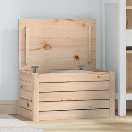 vidaXL Caja de almacenaje madera maciza de pino 59,5x36,5x33 cm