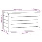 vidaXL Caja de almacenaje madera maciza de pino 59,5x36,5x33 cm vidaXL Caja de almacenaje madera maciza de pino 59,5x36,5x33 cm