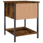 vidaXL Mesita de noche madera de ingeniería roble ahumado 34x35,5x45cm vidaXL Mesita de noche madera de ingeniería roble ahumado 34x35,5x45cm