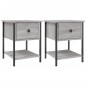 vidaXL Mesitas noche 2 uds madera ingeniería gris Sonoma 34x35,5x45 cm vidaXL Mesitas noche 2 uds madera ingeniería gris Sonoma 34x35,5x45 cm