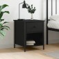 vidaXL Mesita de noche madera de ingeniería negro 40x42x50 cm vidaXL Mesita de noche madera de ingeniería negro 40x42x50 cm