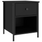 vidaXL Mesita de noche madera de ingeniería negro 40x42x50 cm vidaXL Mesita de noche madera de ingeniería negro 40x42x50 cm