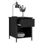 vidaXL Mesita de noche madera de ingeniería negro 40x42x50 cm vidaXL Mesita de noche madera de ingeniería negro 40x42x50 cm