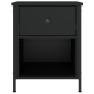 vidaXL Mesita de noche madera de ingeniería negro 40x42x50 cm vidaXL Mesita de noche madera de ingeniería negro 40x42x50 cm