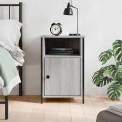 vidaXL Mesita de noche madera contrachapada gris Sonoma 40x42x60 cm