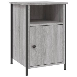 vidaXL Mesita de noche madera contrachapada gris Sonoma 40x42x60 cm