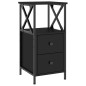 vidaXL Mesitas de noche 2 uds madera de ingeniería negro 34x35,5x70 cm vidaXL Mesitas de noche 2 uds madera de ingeniería negro 34x35,5x70 cm