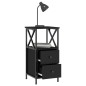 vidaXL Mesitas de noche 2 uds madera de ingeniería negro 34x35,5x70 cm vidaXL Mesitas de noche 2 uds madera de ingeniería negro 34x35,5x70 cm