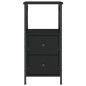 vidaXL Mesitas de noche 2 uds madera de ingeniería negro 34x35,5x70 cm vidaXL Mesitas de noche 2 uds madera de ingeniería negro 34x35,5x70 cm