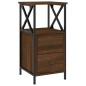 vidaXL Mesita noche 2 uds madera ingeniería marrón roble 34x35,5x70 cm vidaXL Mesita noche 2 uds madera ingeniería marrón roble 34x35,5x70 cm