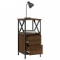 vidaXL Mesita noche 2 uds madera ingeniería marrón roble 34x35,5x70 cm vidaXL Mesita noche 2 uds madera ingeniería marrón roble 34x35,5x70 cm