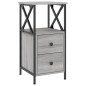 vidaXL Mesitas noche 2 uds madera ingeniería gris Sonoma 34x35,5x70 cm vidaXL Mesitas noche 2 uds madera ingeniería gris Sonoma 34x35,5x70 cm