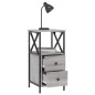 vidaXL Mesitas noche 2 uds madera ingeniería gris Sonoma 34x35,5x70 cm vidaXL Mesitas noche 2 uds madera ingeniería gris Sonoma 34x35,5x70 cm