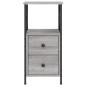 vidaXL Mesitas noche 2 uds madera ingeniería gris Sonoma 34x35,5x70 cm vidaXL Mesitas noche 2 uds madera ingeniería gris Sonoma 34x35,5x70 cm