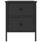 vidaXL Mesitas de noche 2 uds madera de ingeniería negro 40x42x50 cm