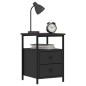 vidaXL Mesitas de noche 2 uds madera de ingeniería negro 34x35,5x50 cm vidaXL Mesitas de noche 2 uds madera de ingeniería negro 34x35,5x50 cm