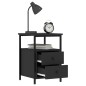 vidaXL Mesitas de noche 2 uds madera de ingeniería negro 34x35,5x50 cm vidaXL Mesitas de noche 2 uds madera de ingeniería negro 34x35,5x50 cm